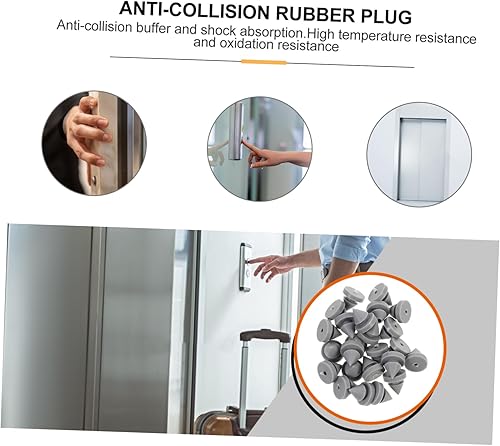 Miniatura 6 de OSALADI Tapón de goma anticolisión para detrás de la puerta, 50 unidades, protector de parachoques, manija de puerta corredera, parachoques retro