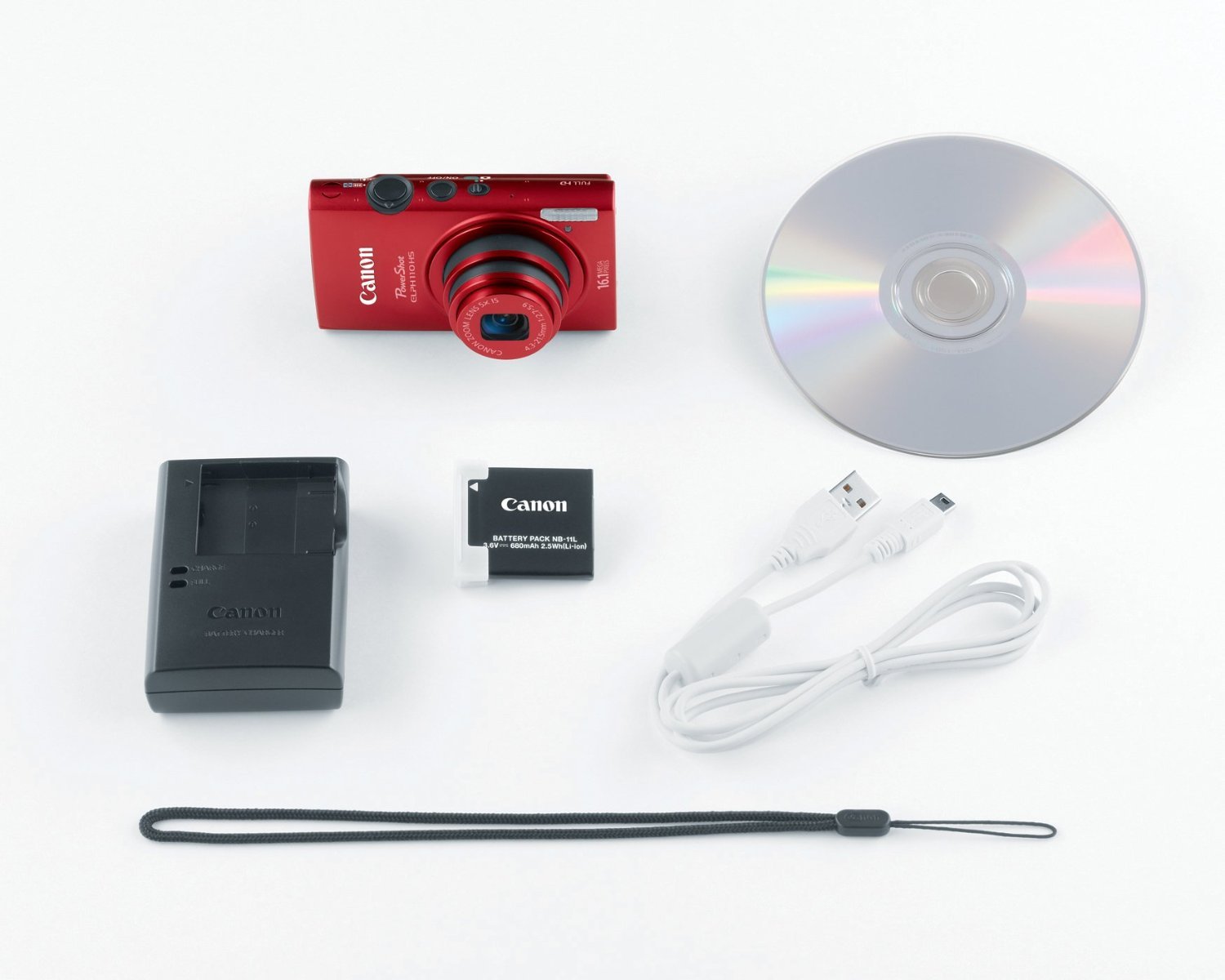 Canon PowerShot ELPH 110 HS 16.1 MP CMOS Digital Camera with 5X Wide-Angle Optical Image Stabilized Zoom Lens and Full 1080p HD Video (Red)