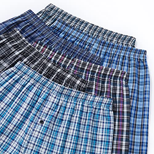 JupiterSecret Men's Underwear Woven Boxers for Men Pack Cotton Boxer Shorts Elastic Waistband3