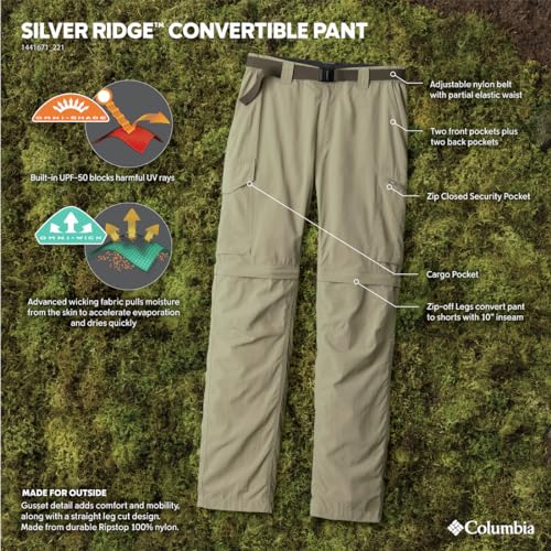 Image of Columbia Men Omni-Shade Silver Ridge Convertible Pant for Hiking | Trekking | Camping | Safari | Sun Protection
