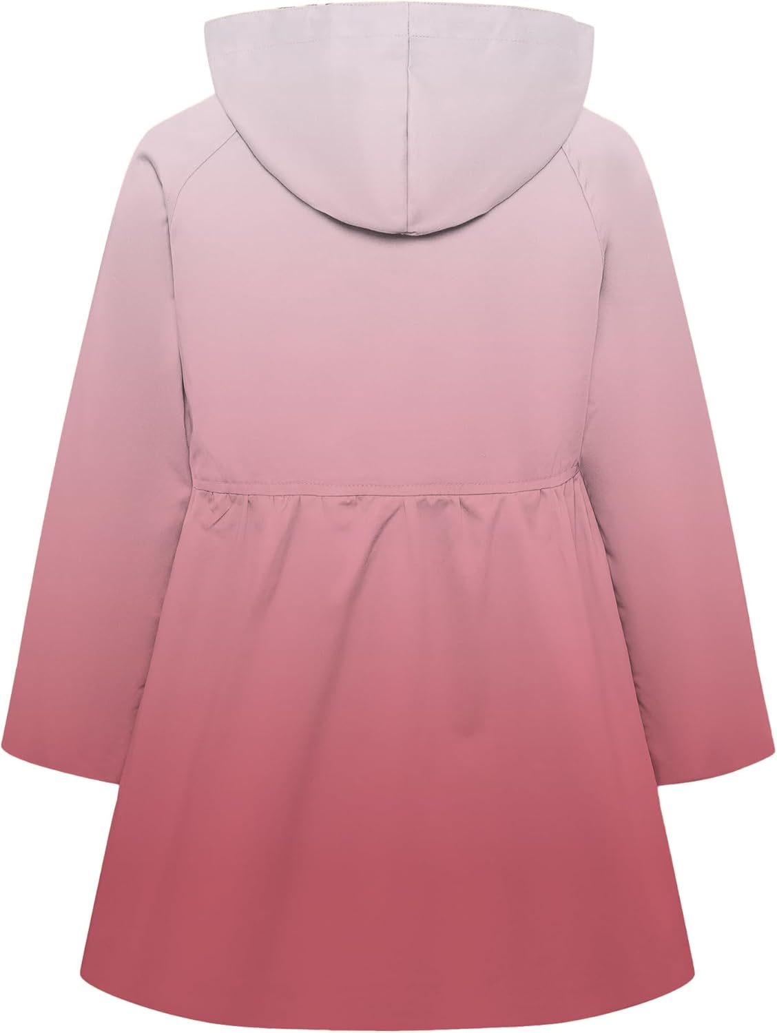 Betusline Girl's Single Breasted Trench Coat Hooded Dress Coat Outerwear, 2-14 Years