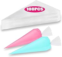 Vista 1 de Bolsas de tubería, bolsas de pastelería de 14 pulgadas, 100 piezas, bolsas de glaseado desechables para suministros de decoración