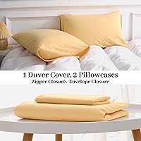 Vista 8 de NEXHOME PRO - Juego de funda de edredón, California king, 104"x98", apariencia de lino, algodón lavado 100 % orgánico, con cremallera, transpirable