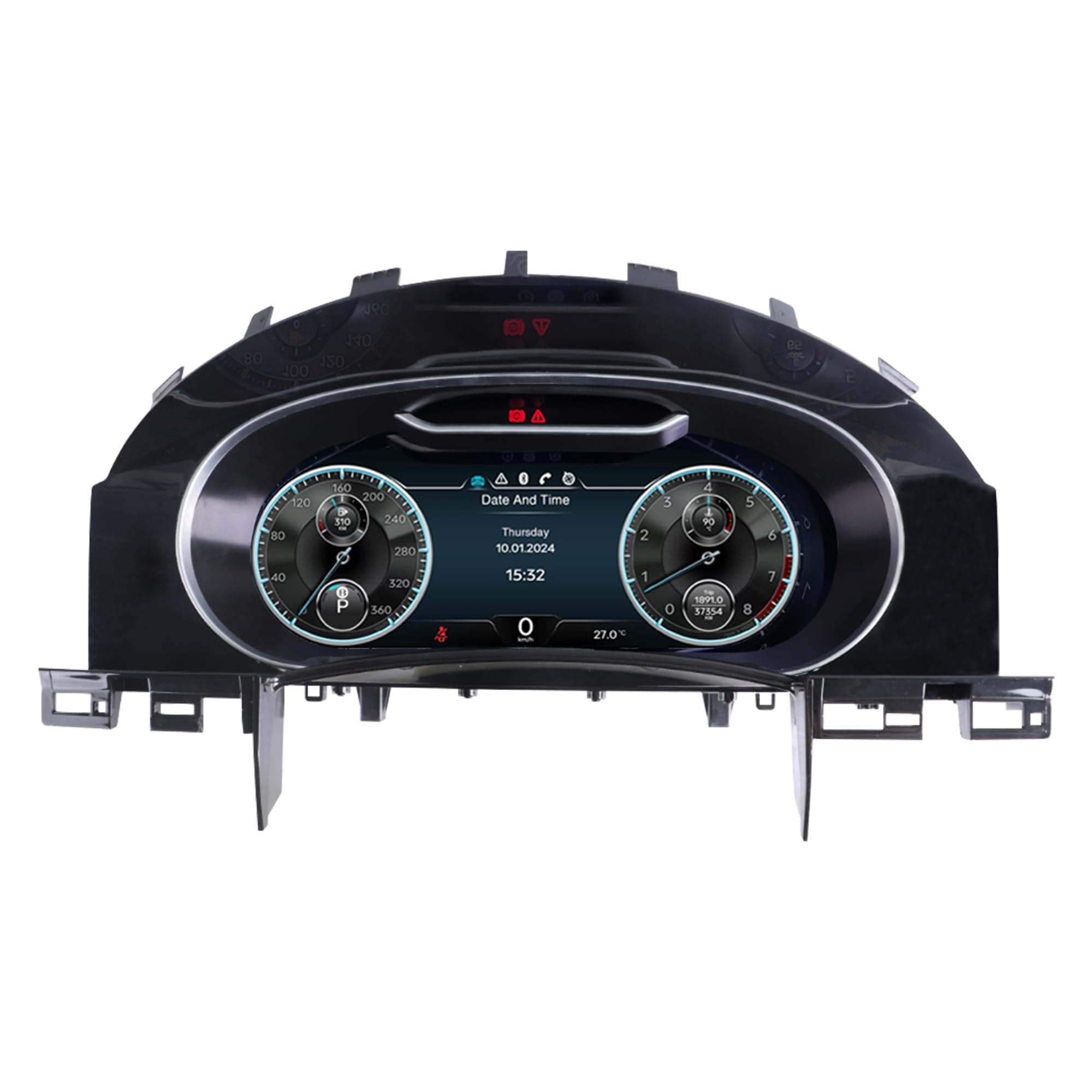 Car HUD Speedometer for Volkswagen Touareg 2003-2010, 8GB Instrument Cluster Head up Display Screen: 12.3" Car Gauge with Digital Dashboard Windshield Kit, Aftermarket Replacement Plug Play Panel