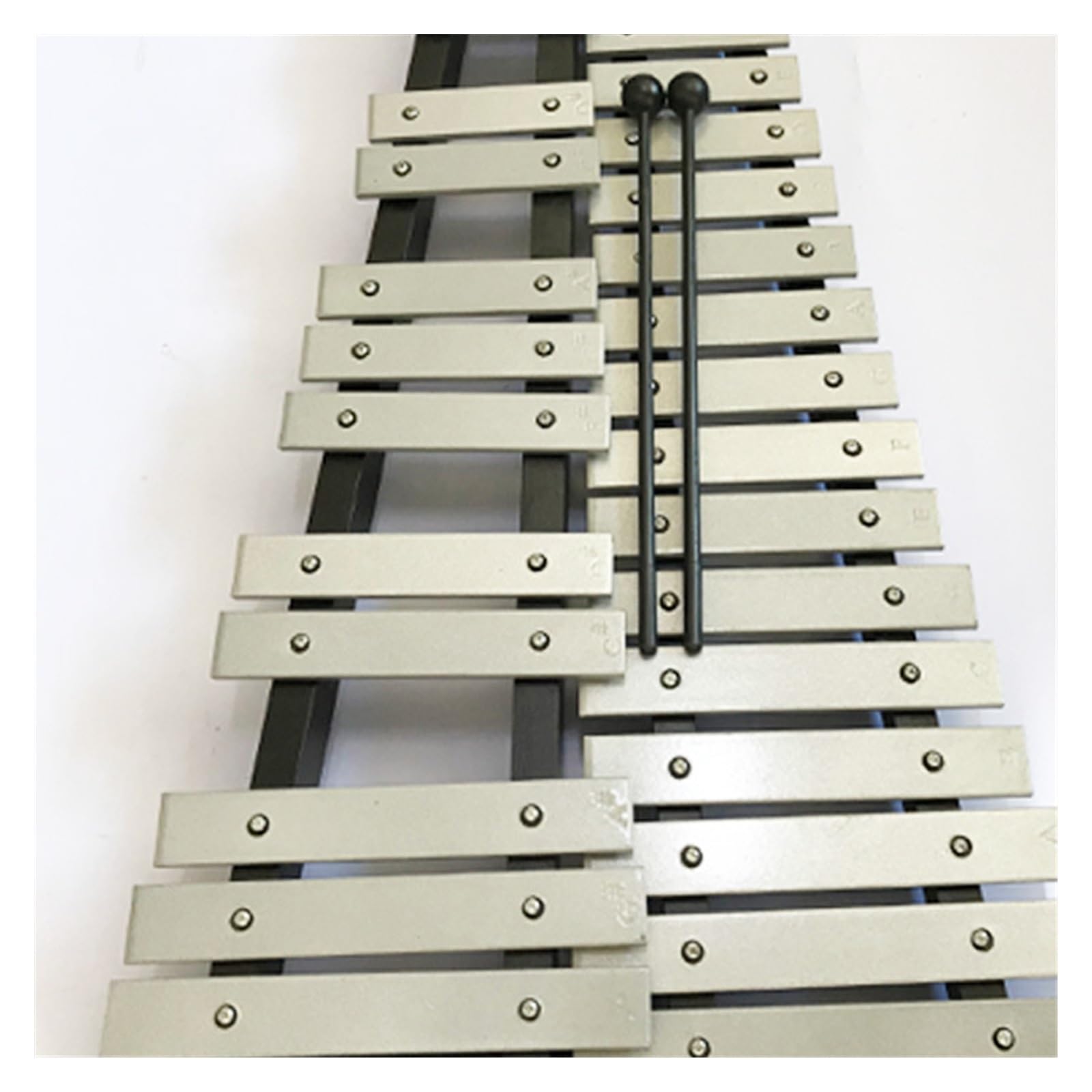 Placa de aluminio de 32 notas, instrumento de percusión de xilófono Glockenspiel nítido y duradero con sonido Kit De Glockenspiel Profesional