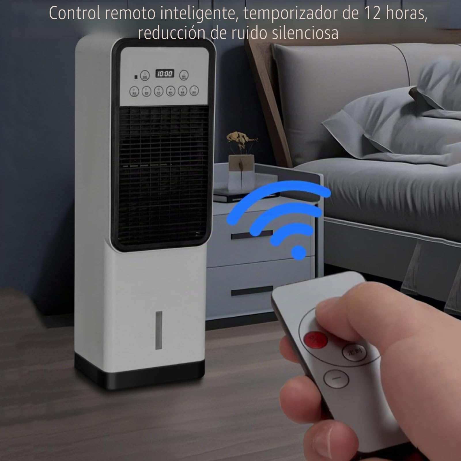 Aire Acondicionado Portátil de 12000 Btu con Control Remoto, Unidad de Aire Acondicionado de Doble Enfriamiento y Calefacción, Función de Enfriador Evaporativo, para Habitación, Oficina, RV y Us Cold