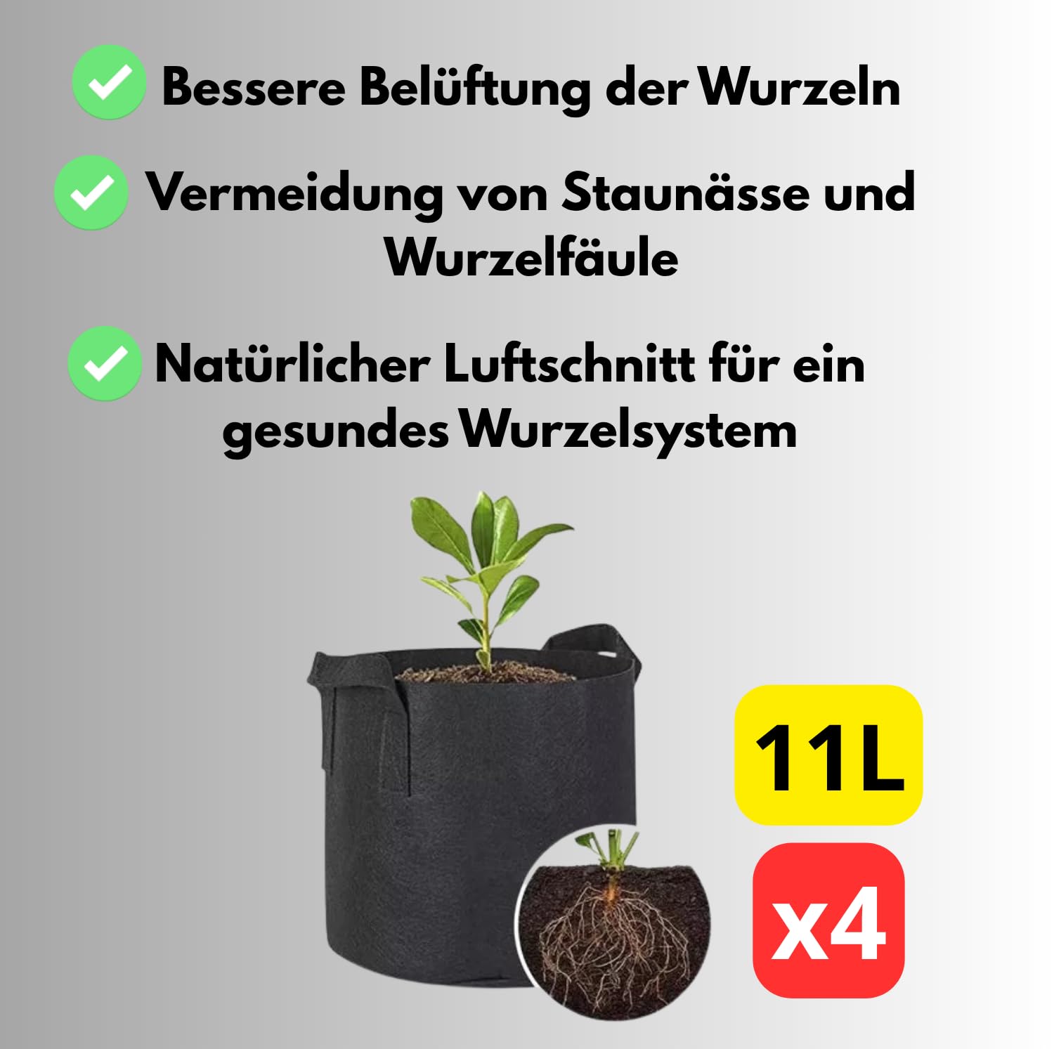 Set di piante | Terra biologica | Trypack Biobizz | vasi in tessuto | Grow Set