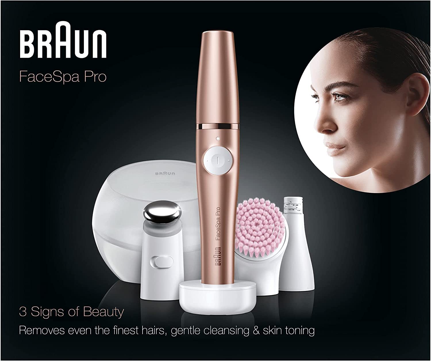 Braun FaceSpaPro Zestaw Do Oczyszczania Twarzy, Złoto/Biały