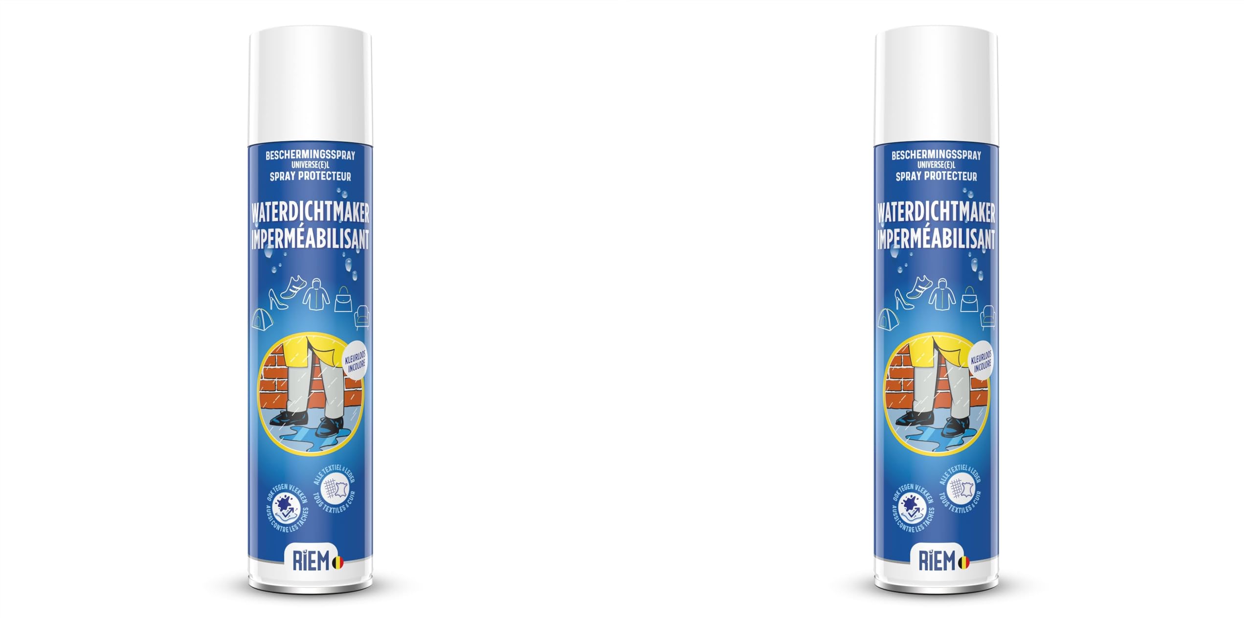 RIEM - Imperméabilisant 400 ml - Tissus - Cuir Naturel et Synthétique - Vêtements - Chaussures - Sacs - Tentes - Bâches et Textiles Extérieurs - Canapé et Mobilier - Protection contre les Taches