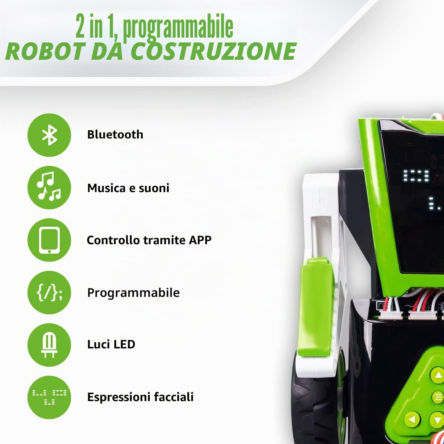 Xtrem Bots - Mazzy | Robots Da Costruire | Robot Programmabile | Robot Bambini 8 Anni O Più | Robots Telecomandato Per Bambini E Interattivo | 2 In 1 | Regalo Bambino 8 Anni Maschio