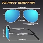 CGID GA61 Premium Al-Mg Pilot Polarized Sunglasses UV400 Mirror for Men Women,with Advanced Case
