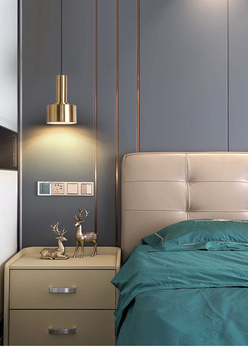Mini-hanglamp op batterijen met afstandsbediening, modern plafond kleine hanglamp binnen draadloze kroonluchter hanger lamp woondecoratie voor keuken eiland slaapkamer eetkamer bar (Co