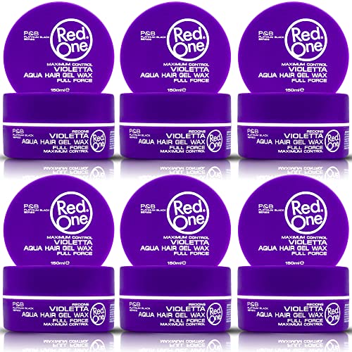 RedOne Cire coiffante Violetta 6 x 150 ml | Forte tenue | Cire gel capillaire | Ultra Hold | Parfum lavande | Cire capillaire pour homme et femme | Contrôle maximal