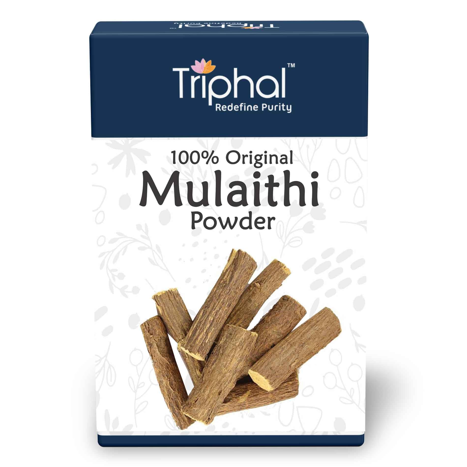 TRIPHAL Mulaithi Powder For Eating, Hair, Face Yashtimadhu Churn | Edible Grade Liquorice Powder (100g - Pack of 1) (B0CK643KGT) Amazon Price History, Amazon Price Tracker