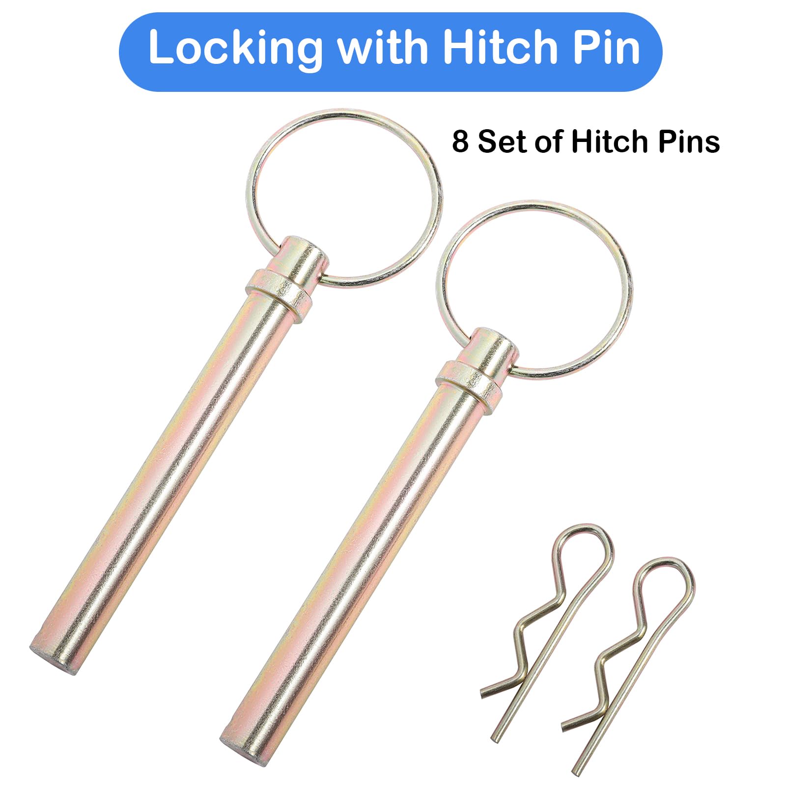 Colinktool Picchetti regolabili per tubi da 76,2 cm, resistenti, per rimorchi a pianale piatto, confezione da 2