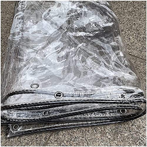 Lona impermeable transparente de PVC resistente con ojales para suelo 7