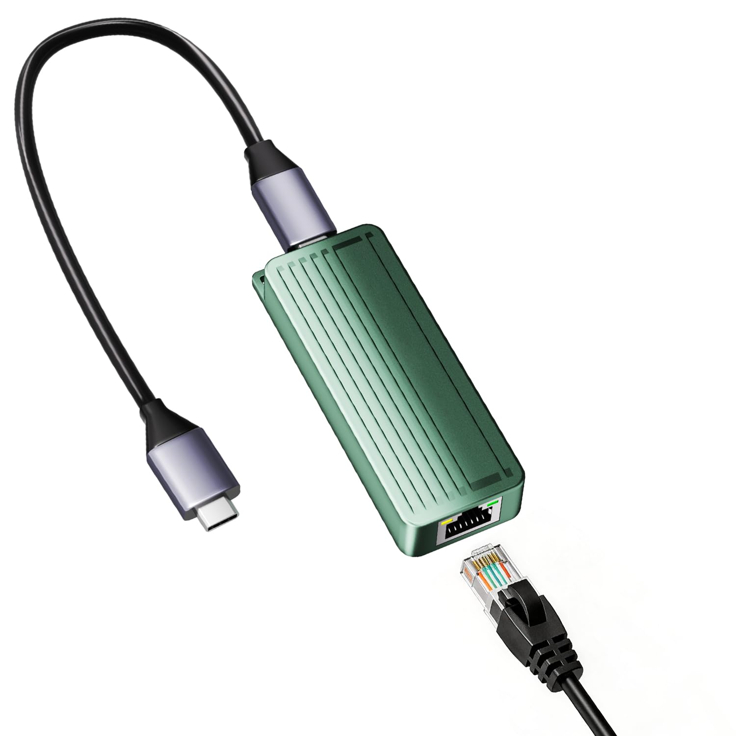 Adaptador USB C a Ethernet de 10 Gbps, USB 3.2 Gen 2x2 Tipo-C a RJ45 10G LAN Dongle de red con chip Realtek RTL8159, compatible con Thunderbolt 3/4 para MacBook, Windows 11, NAS, PC