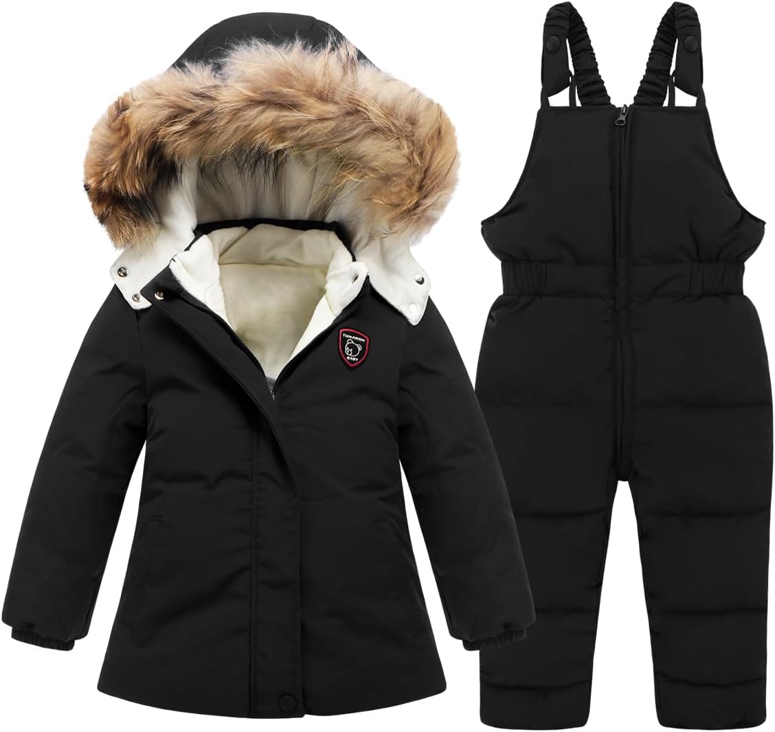 toddler baby boys girls winter snowsuit coat kids snow pants jacket suit clothes
