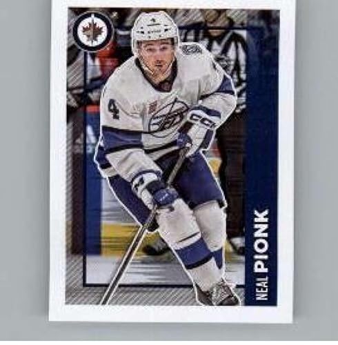 2023-24 Topps NHL Stickers #539 Neal Pionk Winnipeg Jets Officially Licensed Hockey Sticker Card (paper thin, smaller than regular card)