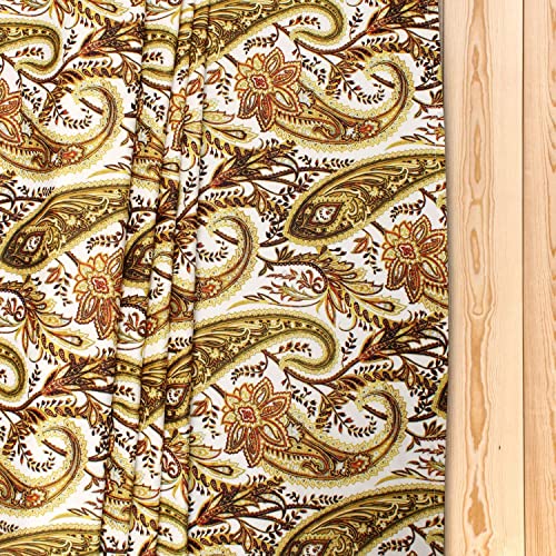 Image of AAZEEM Printed Tablecloth Soft Feel Table Cover 4-6 Seater,Table Cover,Dining Table Cover, Table Linen,Dining Table Chair Cover,Dining Table Cover 6 Seater(Rectangle /Oblong, 55 x 70 Inch, Golden)