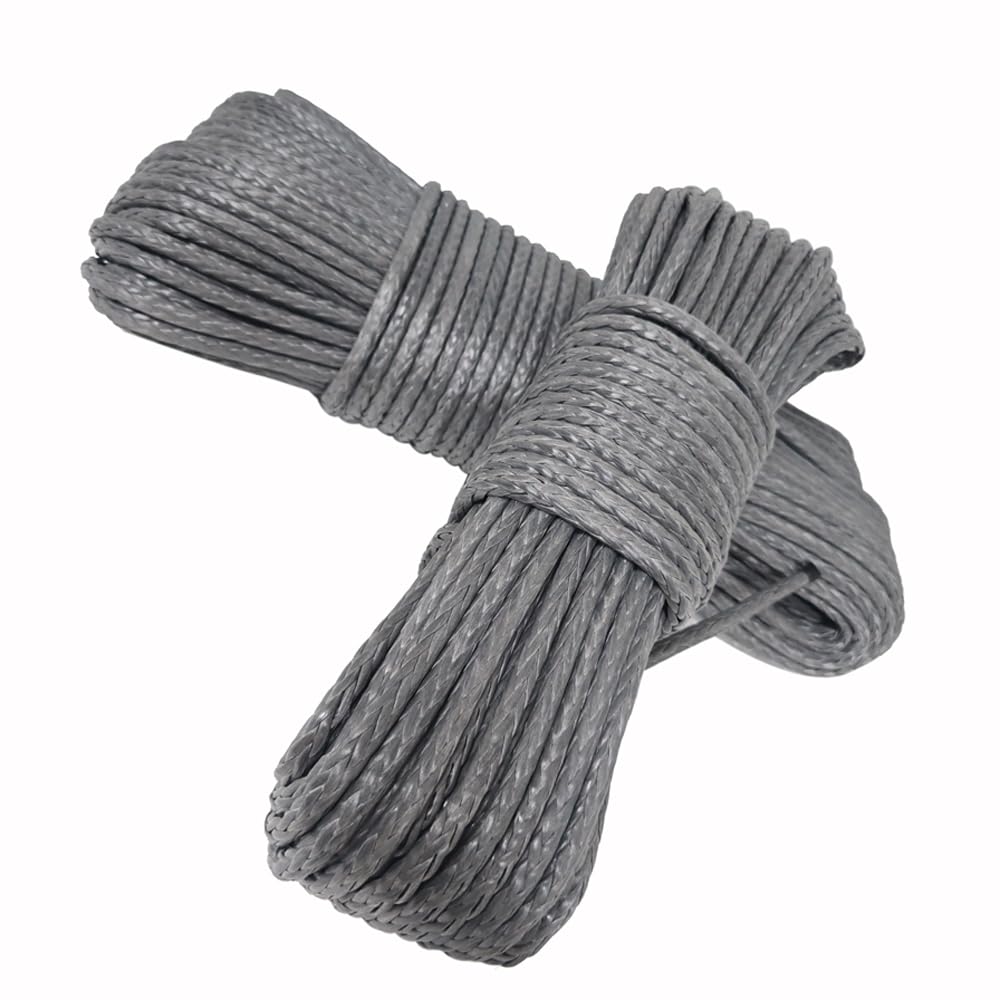 Câble treuil synthétique 6mm x 30m – UHMWPE Haute résistance (5T/10141lb) – sans Rebond, Gaine Anti-Chaleur – Idéal pour 4×4, Tout-Terrain et remorquage