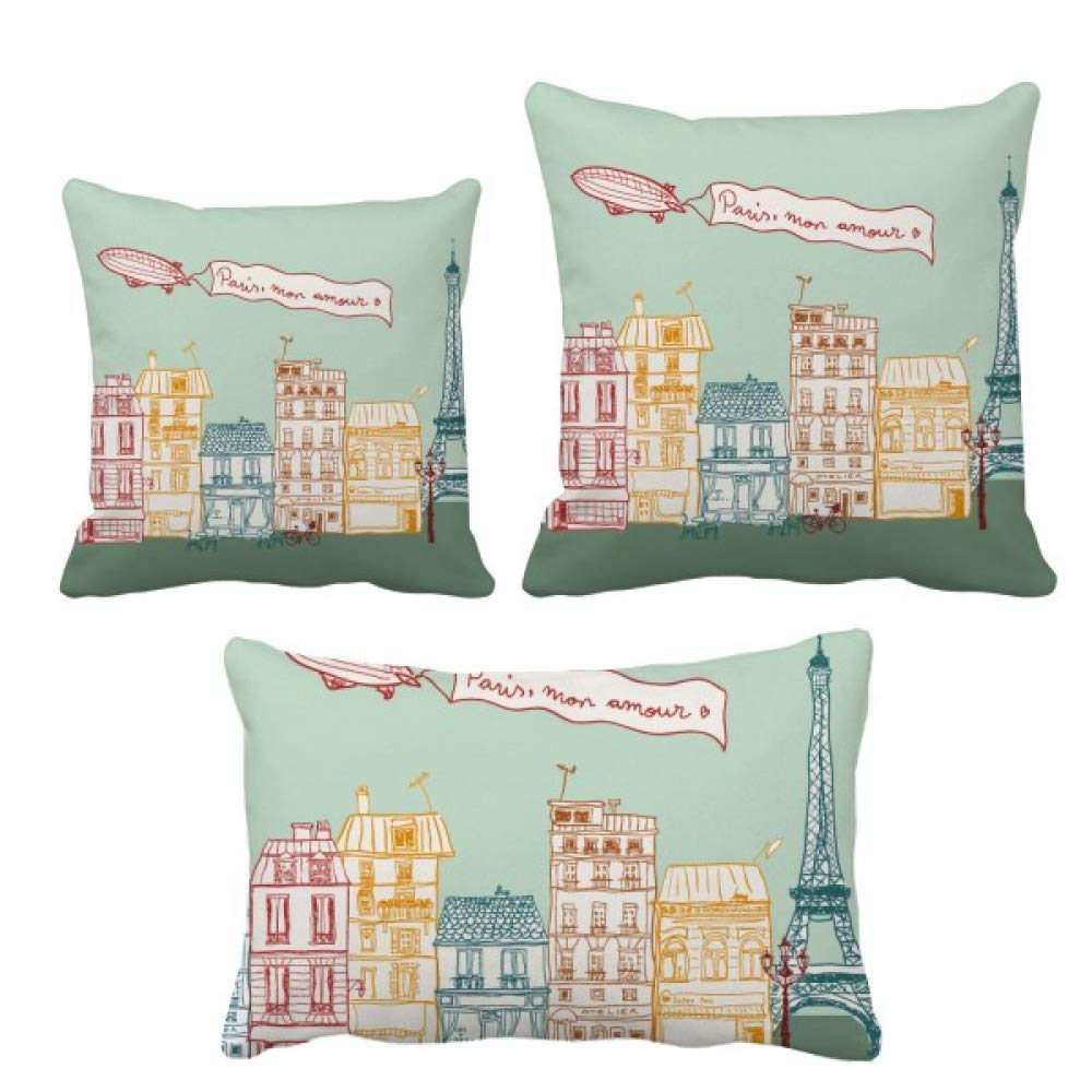 Housse de coussin Paris Airship France parure de décoration de qualité