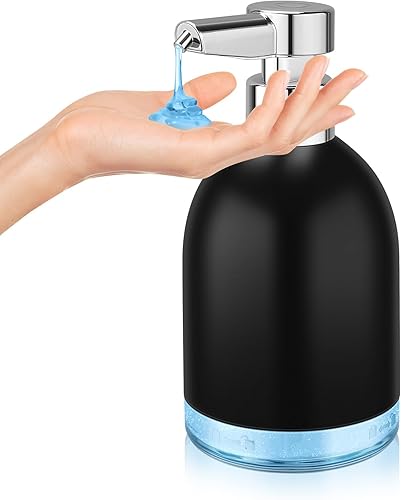 Dispensador automático de jabón líquido sin contacto plástico de 11 oz  5 niveles ajustables negro recargable eléctrico automático dispensador de