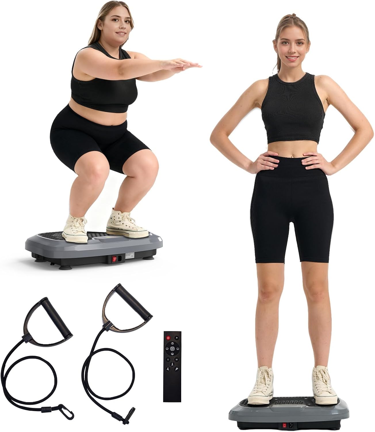 Vibration Plate Fitness Equipment, High-Speed Vibration Fat Burning Lymphatic Drainage Massager, 9 Modes, 120 Speeds, 350-Pound Weight Capacity
