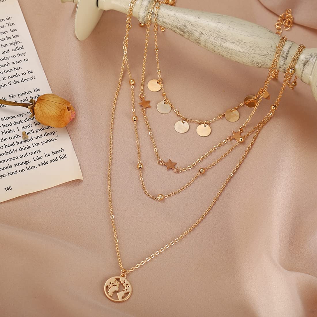 Layered Gold-Plated Necklace Set
