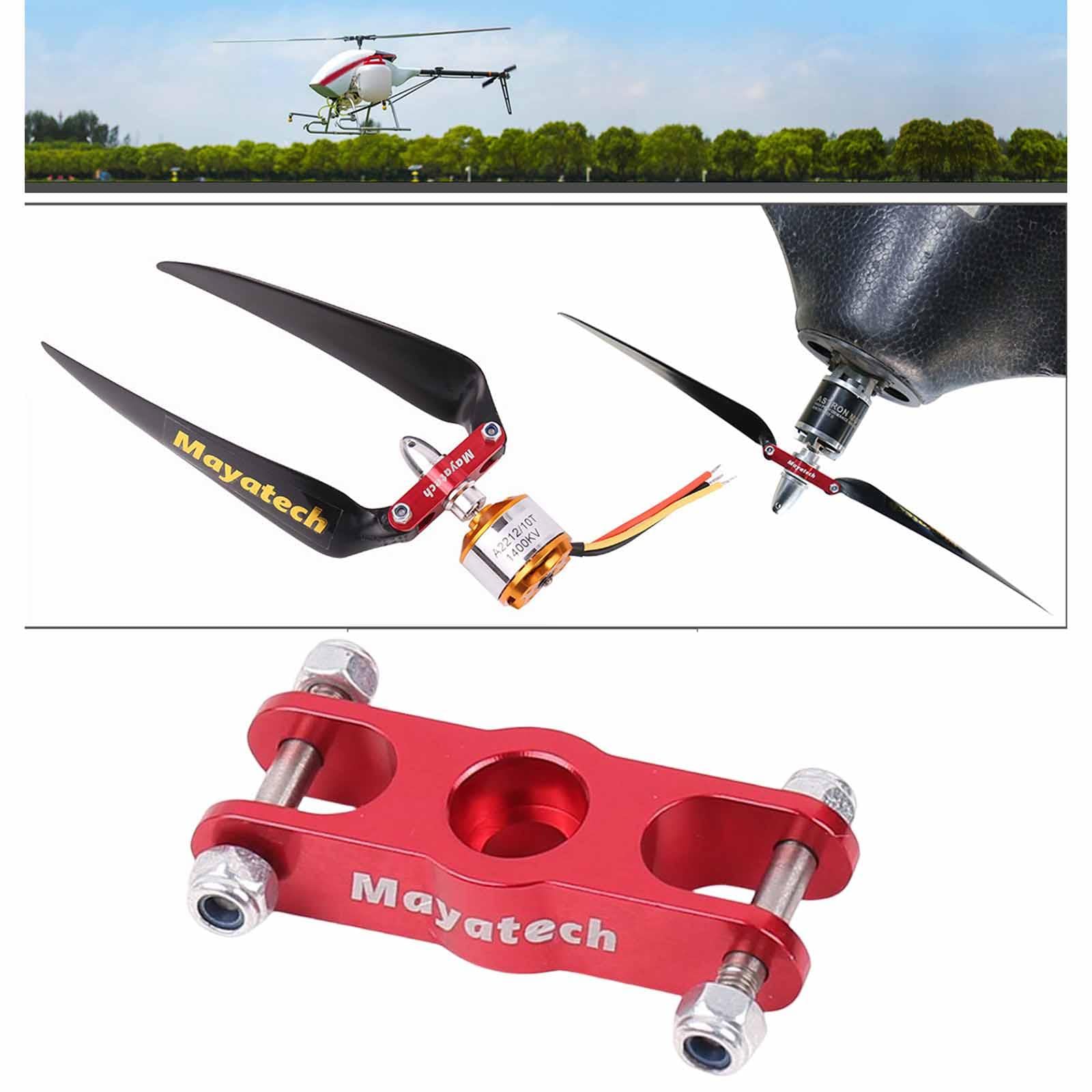 Pince D'hélice Pliable CNC Pour Avion RC – Compatible CW/CCW, Diamètre 6 Mm Rouge, Réduction Des Vibrations