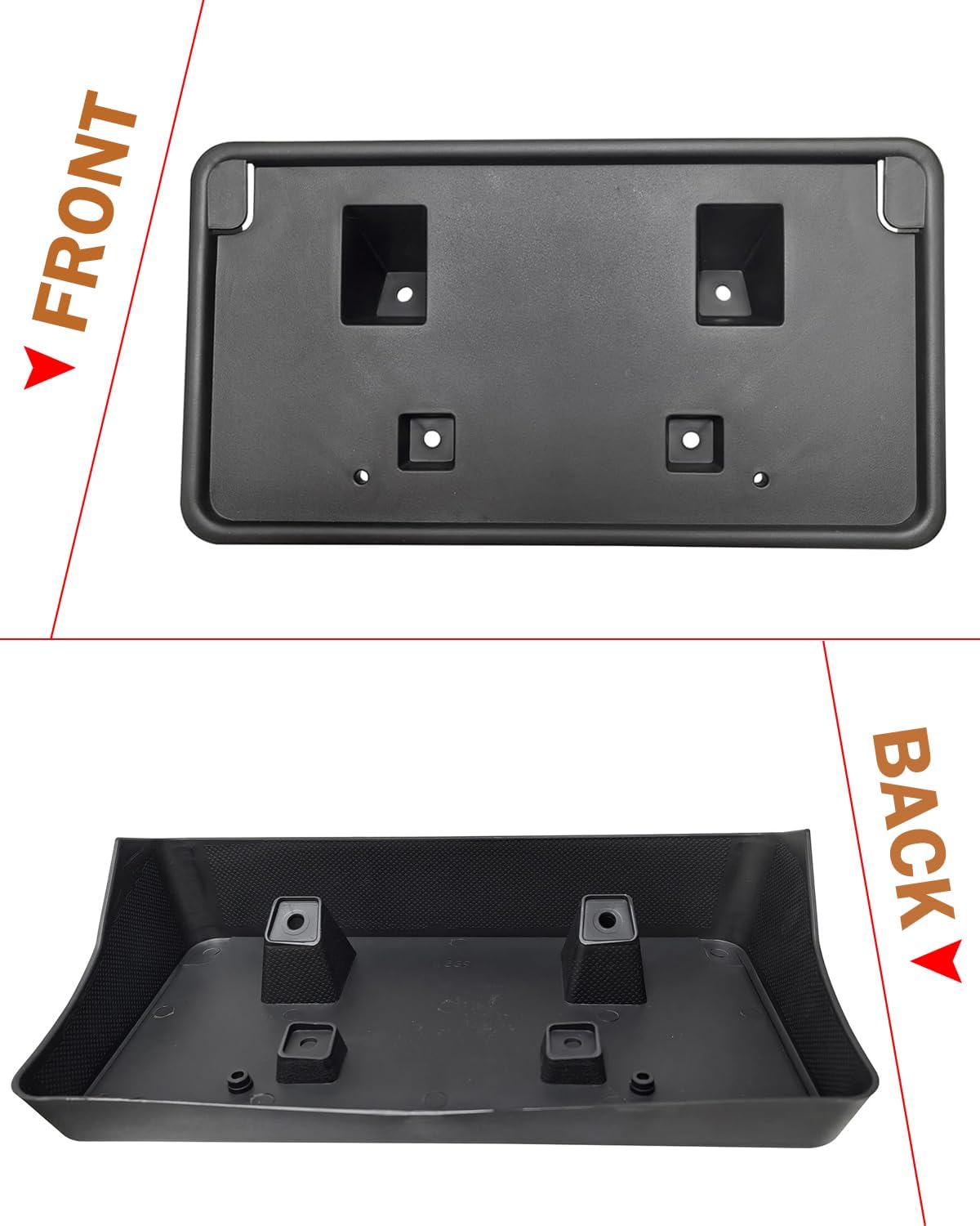 Front License Plate Frame for Dodge Challenger 2015-2023 (Not Fit Widebody Models) Front Bumper License Plate Holder Mounting Bracket Cover Replace # 68175091AA CH1068146