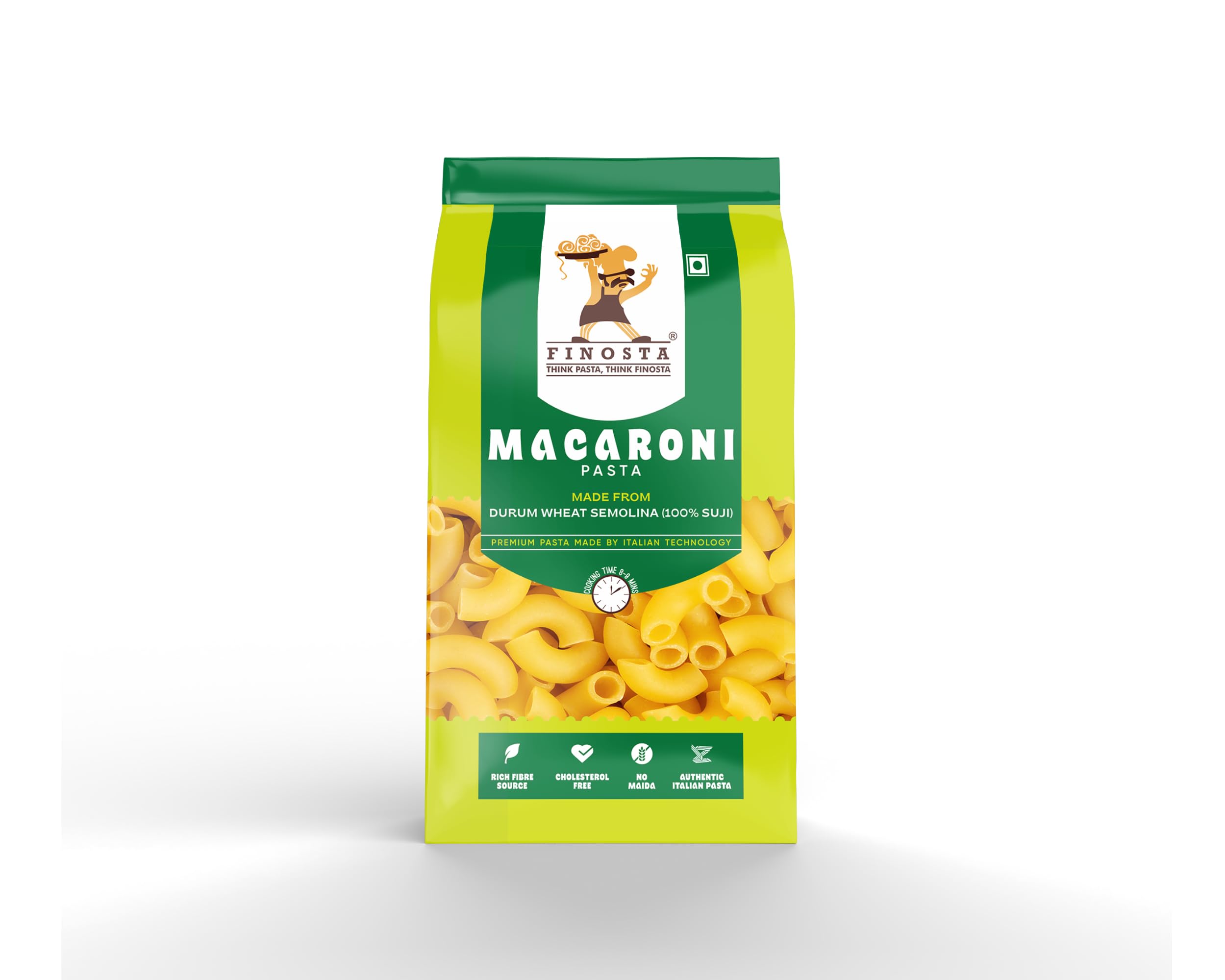 Finosta Macaroni Pasta Made of Durum Wheat Semolina, Easy to Cook | Tasty and Healthy | No Maida | Source of Fibre | Cholesterol Free | Vegetarian, 500gm 1