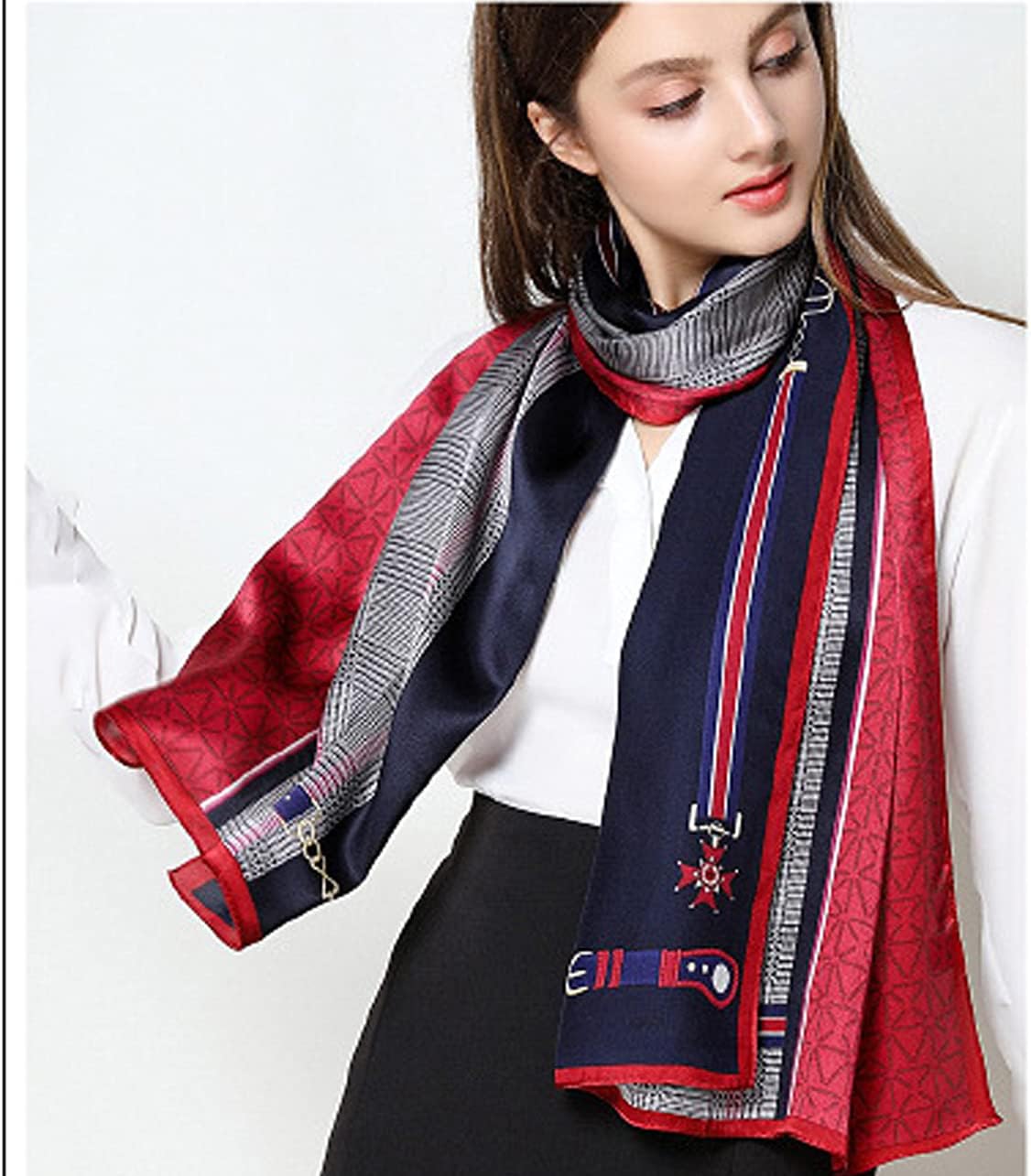 Fashion Scarves Scarf Silk Feeling Scarves Long Lightweight Sunscreen Shawls for Women - Image 2