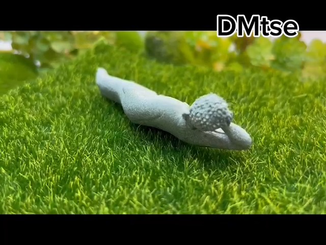 Estatua Reclining Buddha Meditación Tallada de Piedra miniatura 7