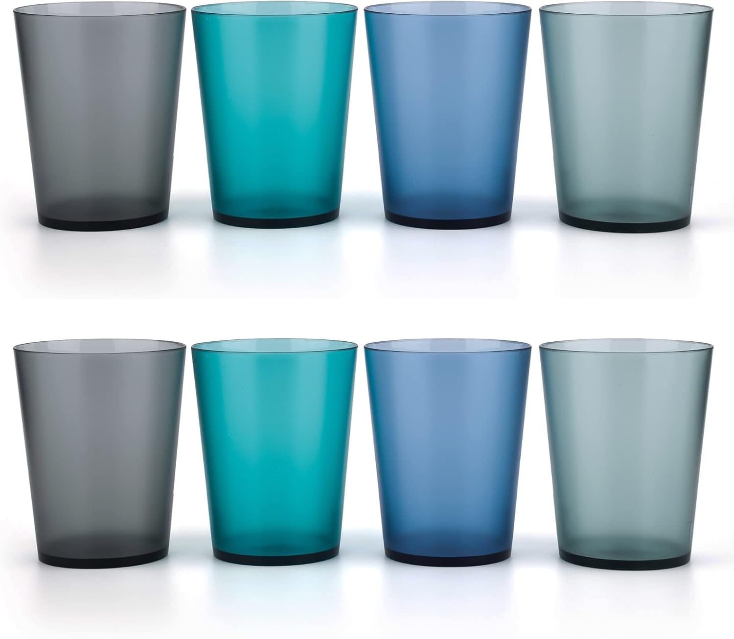 KOXINKARLU 8piece Acrylic Mixed Drinkware, 18ounce