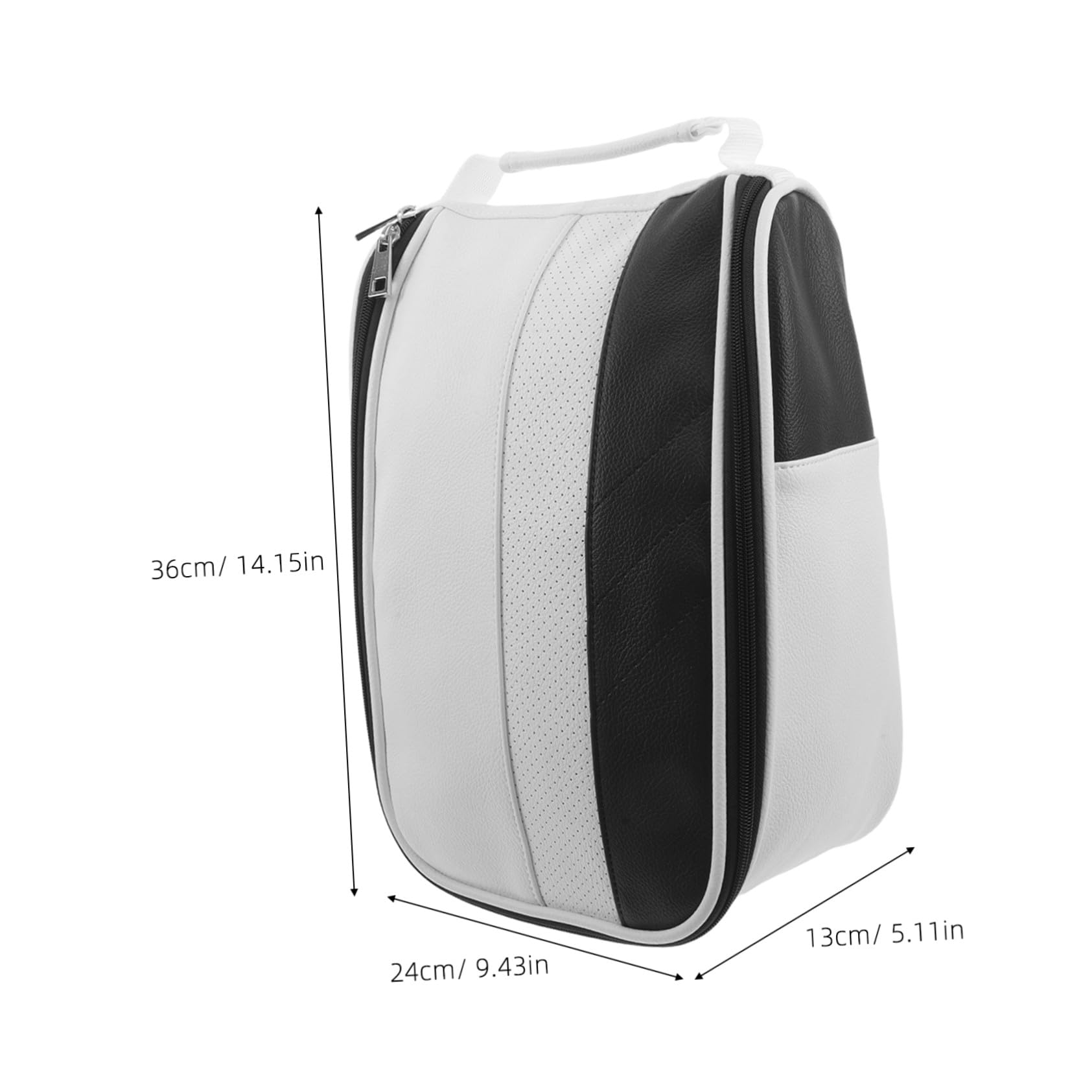 Borsa Scarpe Pelle Sintetica con Cerniera e Maniglia Tracolla Organizer Traspirante per Scarpe Viaggio Protezione Polvere per Golf Escursionismo e Corsa
