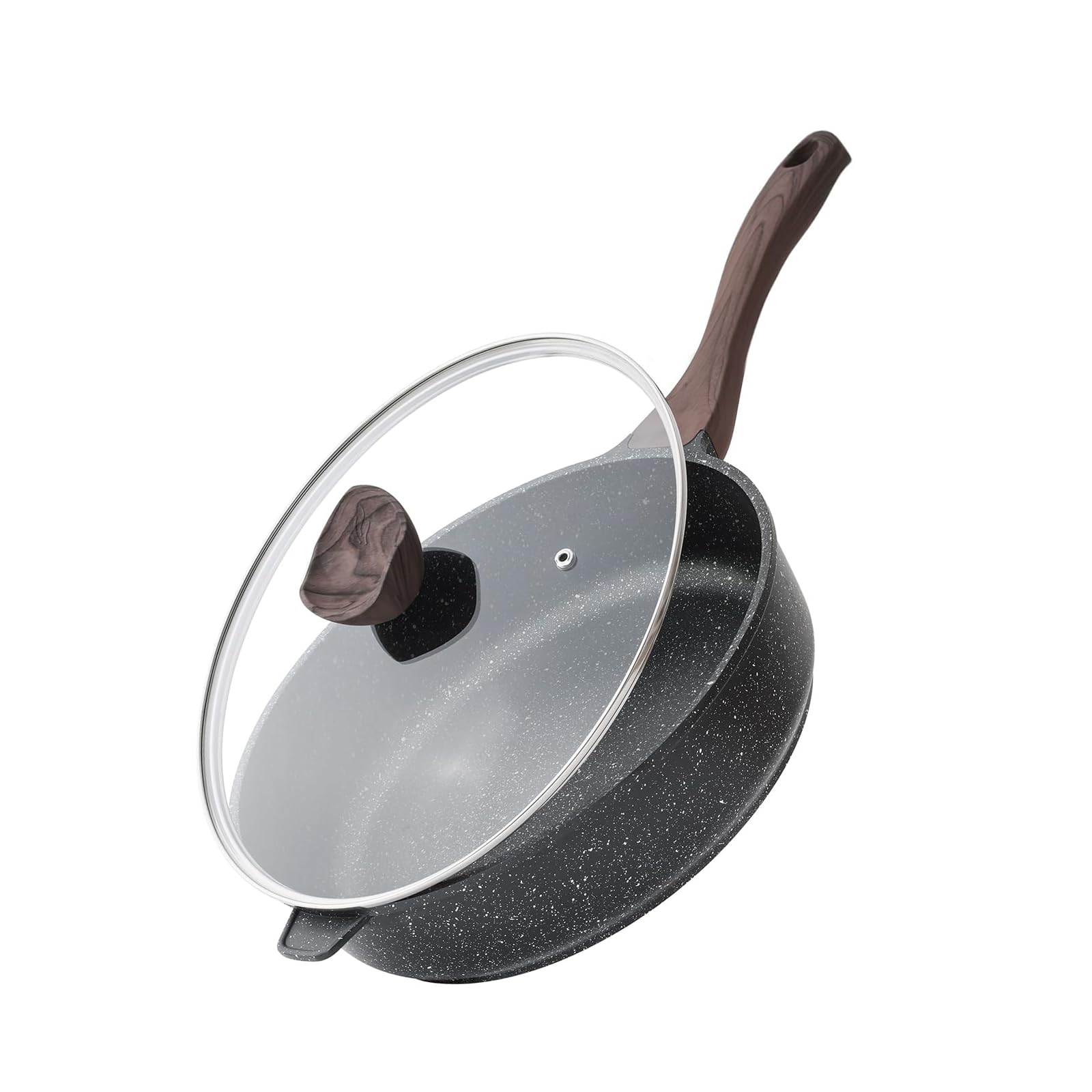 Kordisen Nonstick Deep Frying Pan with Lid 10 Inch