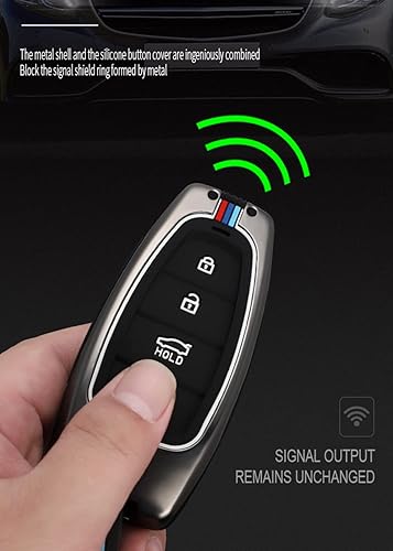 Miniatura 7 de Funda protectora de metal de aleación de zinc compatible con Hyundai Sonata Santa fe Tucson 2020-2023