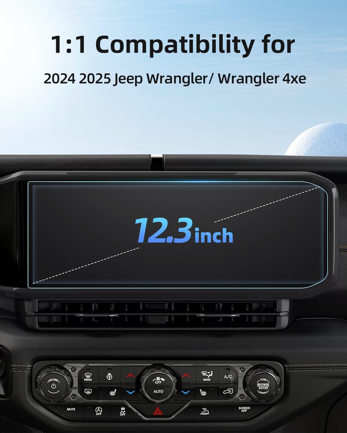 Best Screen Protector - LANGBEAN Anti-Glare for Jeep 12.3