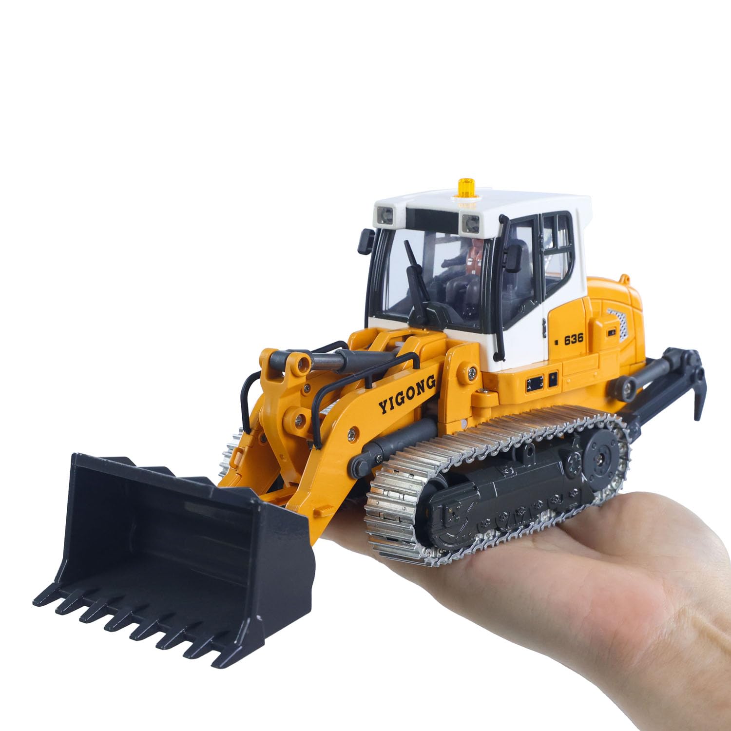 Carica a catena elettrica RC 1:50, LR636, 2,4 G, macchina da costruzione, pala in metallo, catena dentata RTR modello luce suono batteria