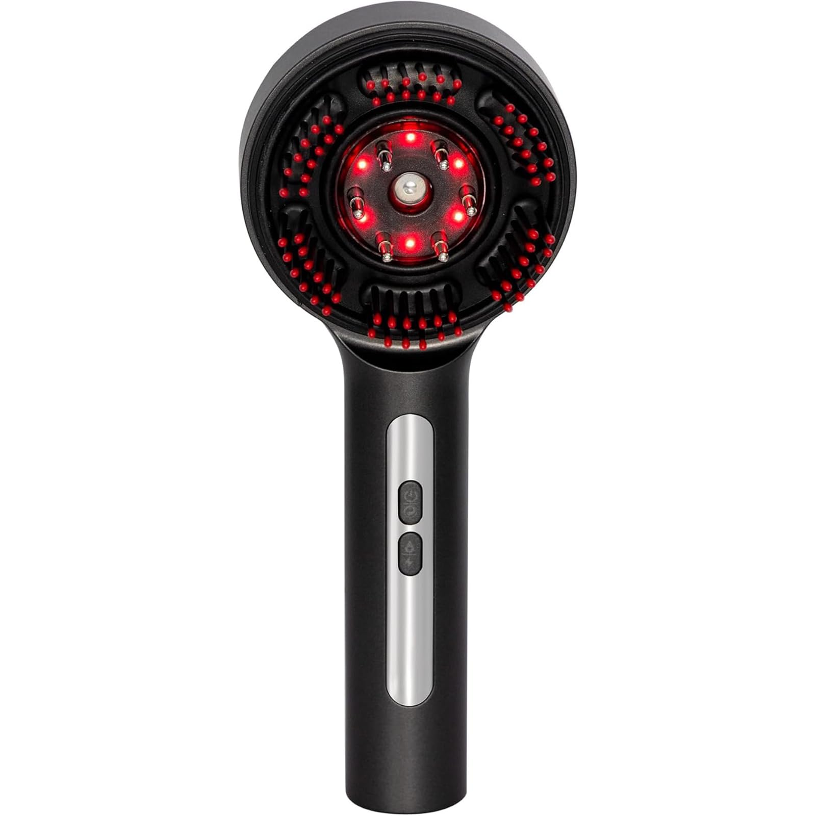 Masajeador eléctrico del cuero cabelludo con luz roja y microcorriente, IPX7 resistente al agua, 5 modos para aplicación de aceite, cuidado y relajación del cuero cabelludo, viaje a casa para hombres