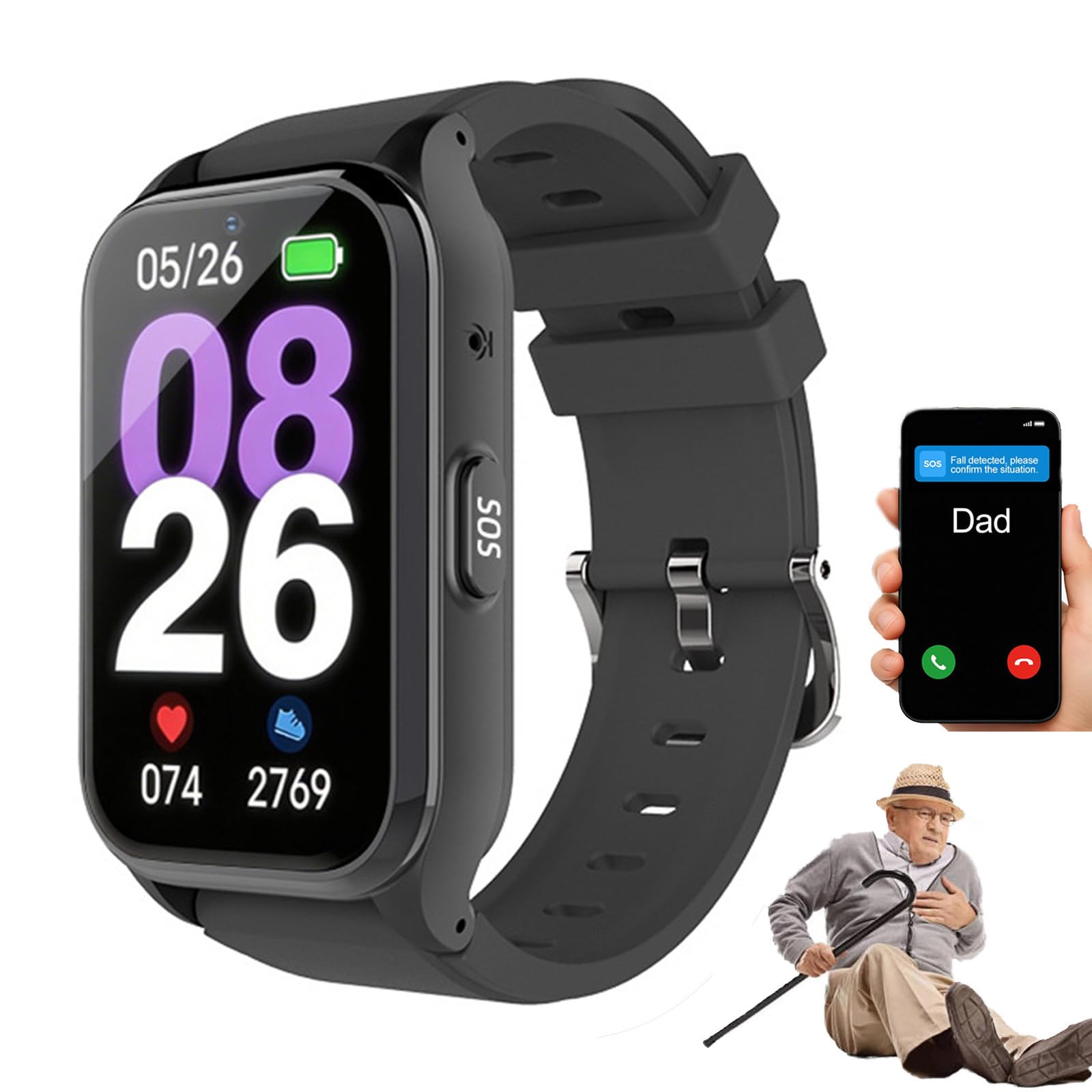 Reloj Inteligente para Mayores con Rastreador GPS C