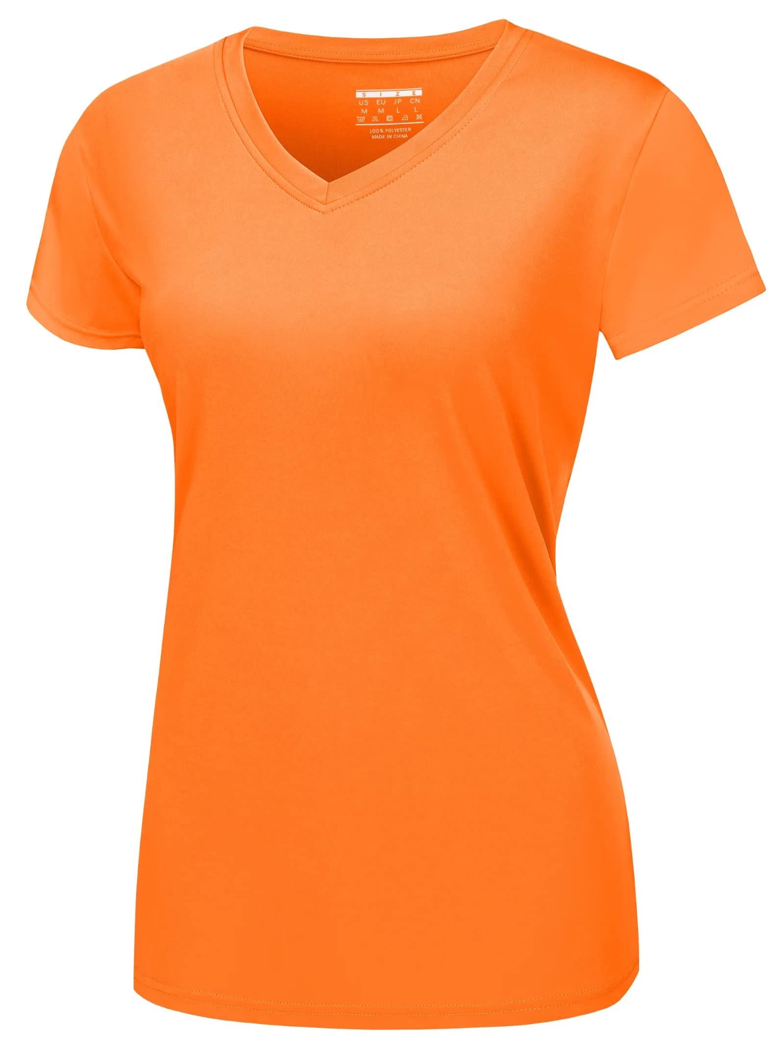 MAGCOMSENWomen's T Shirts V-Neck Short Sleeve UPF 50+ Sun Protection Performance Quick Dry Athletic Shirts Tee Tops