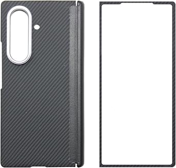 DAYJOY Magnetic Aramid Fiber Case with Hinge Cover Compatible with Samsung Galaxy Z Fold 7 - Genuine Real Hard Carbon Fiber hybird Protective case Compatible with Magsafe A