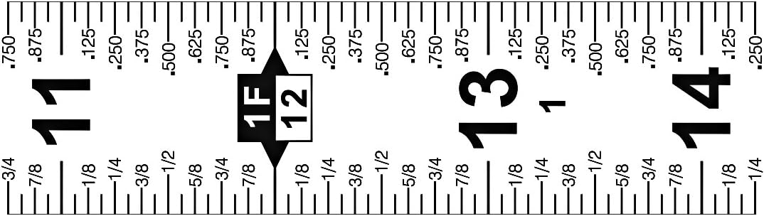 Lufkin PQR1425 Quickread Power Return Tape, 1-Inch by 25-Feet, Hi-Viz Orange