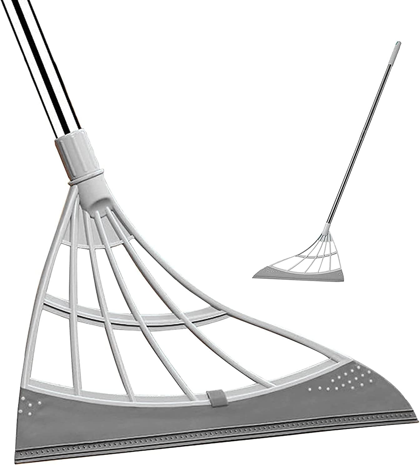 HKV Wiper Multifunction Magic Broom, 2-in-1 Universal Wiping Sweeper Silicone Broom with Scraper, Bathroom Wiper Broom is Used for Tiles, Glass, Wiper, Hardwood Floor