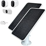 JJMASEE Solar Panel Charger for Arlo Pro 4/5S 2K,Ultra 2/XL,Pro 3/4 XL,Ultra/Go 2–13FT Weatherproof Magnetic Cable & Aluminum Mount–Not for Essential/Pro 2 (2-Pack)