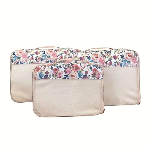 Itzy Ritzy Cubos de embalaje juego de 3 cubos de embalaje grandes u organizadores de viaje cada cubo cuenta con una parte superior de malla, doble