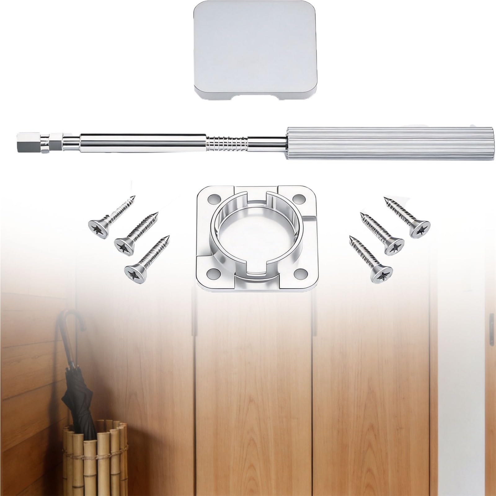 LSMDPT Adjustable Cabinet Door Straightener Kit, Retrofit Warped Closet Straightener For Cabinet Doors/Tall Wardrobe, Anti-Sag Groove For Solid Wood Closets(L 140 cm)