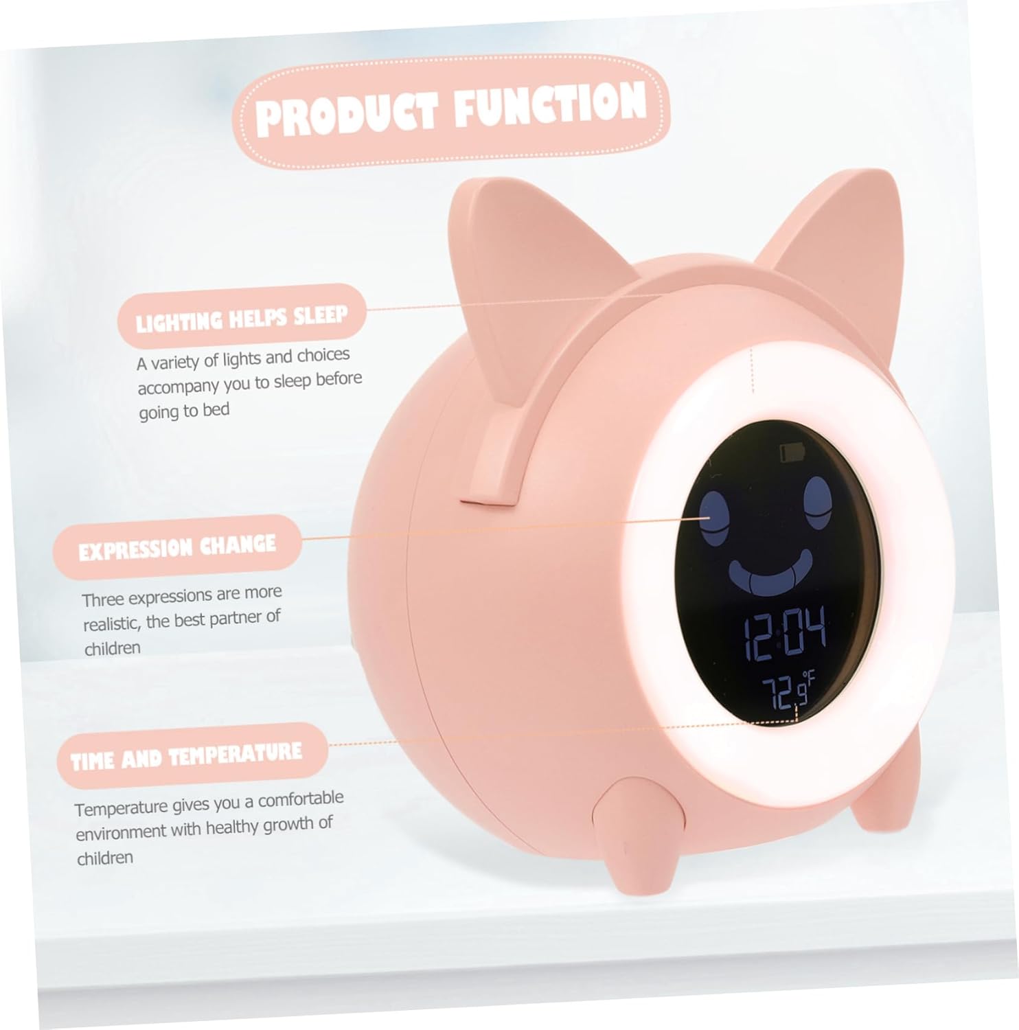 PRETYZOOM Electronic Alarm Clock for Boys and Girls Timer for Boys and Girls Wake Lamp Night Light